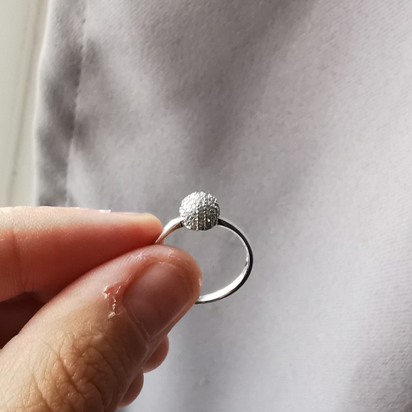 Petite Pavé Silver ring size 5.5 - Picture 4 of 6